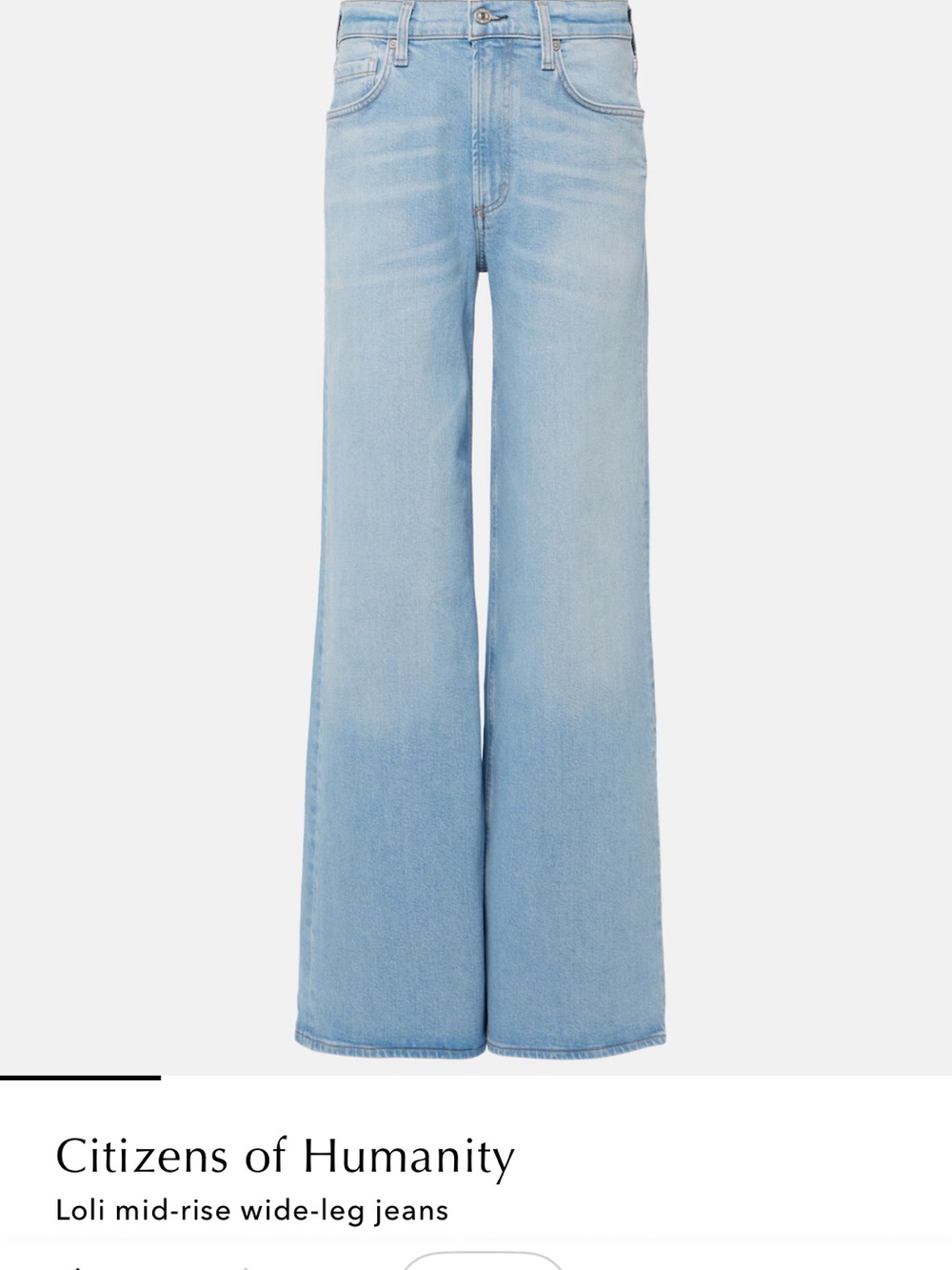 *MOVING SALE* Citizens of Humanity Loli Mid Rise Wide Leg Jeans